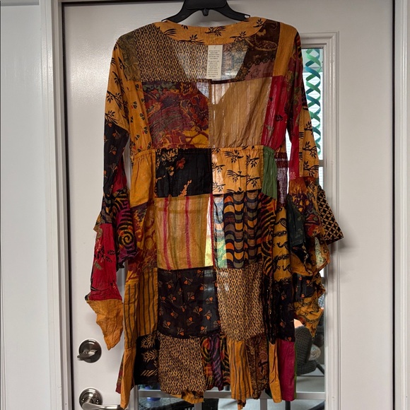 Bohemian Patchwork Tunic Dress - Picture 2 of 5